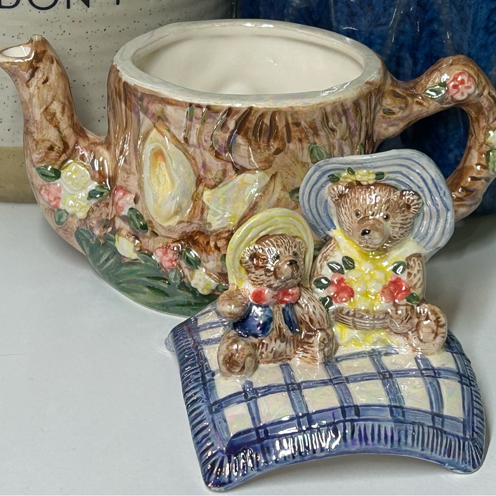 🐕3/20 Vintage Teddy Bear Picnic Teapot - Picture 6 of 8